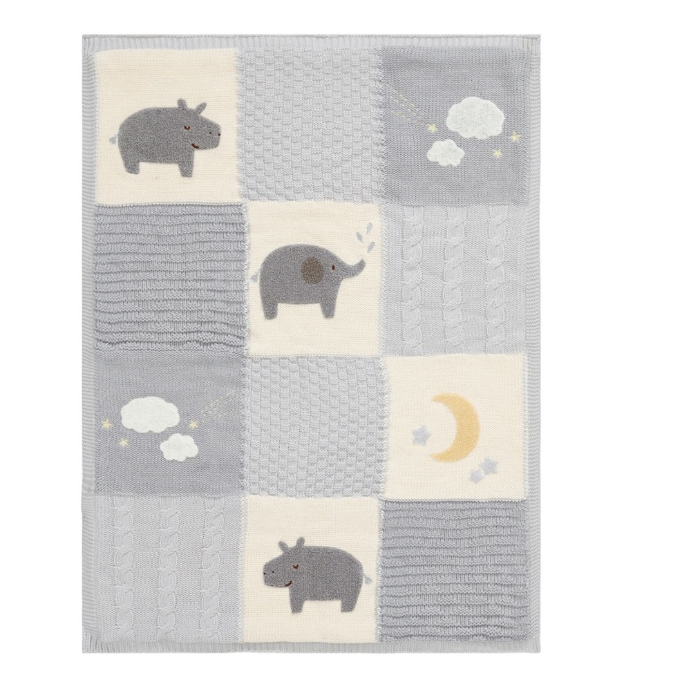 ✨EUC✨ Pottery Barn Hippo Heirloom Stroller Blanket